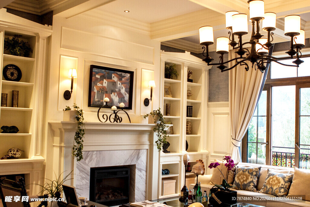 欧式奢华客厅室内装饰图