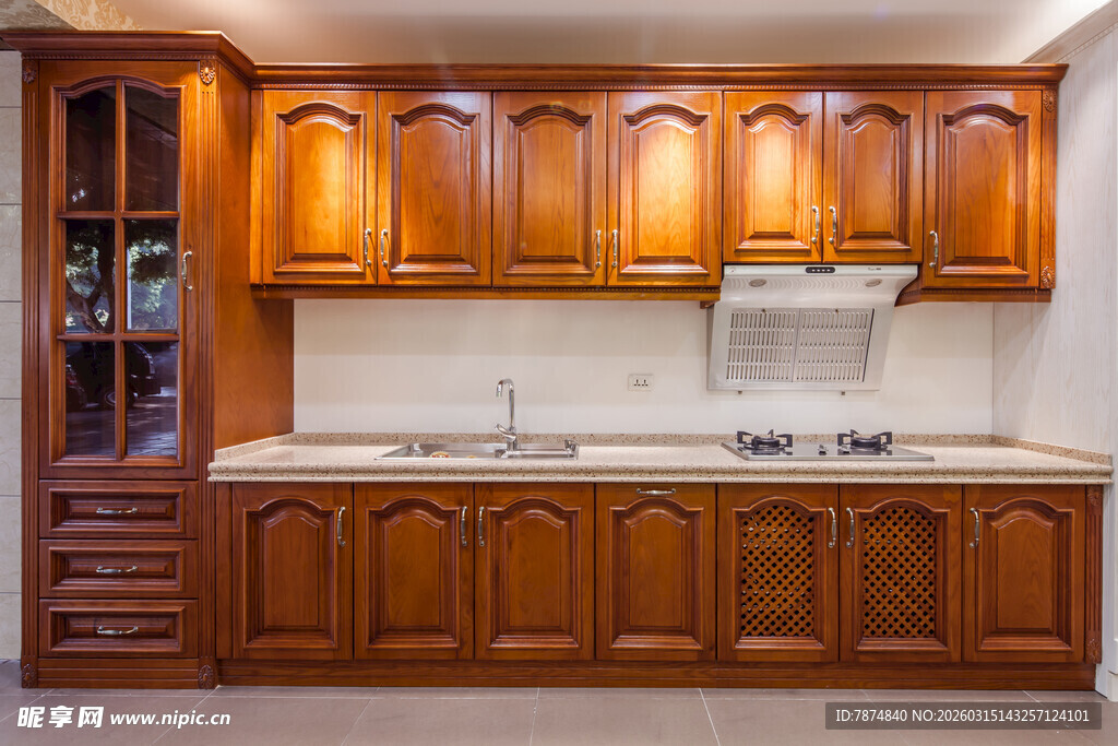 实木厨房橱柜 尽显温馨