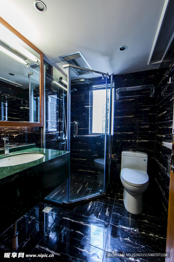 现代奢华风卫生间场景