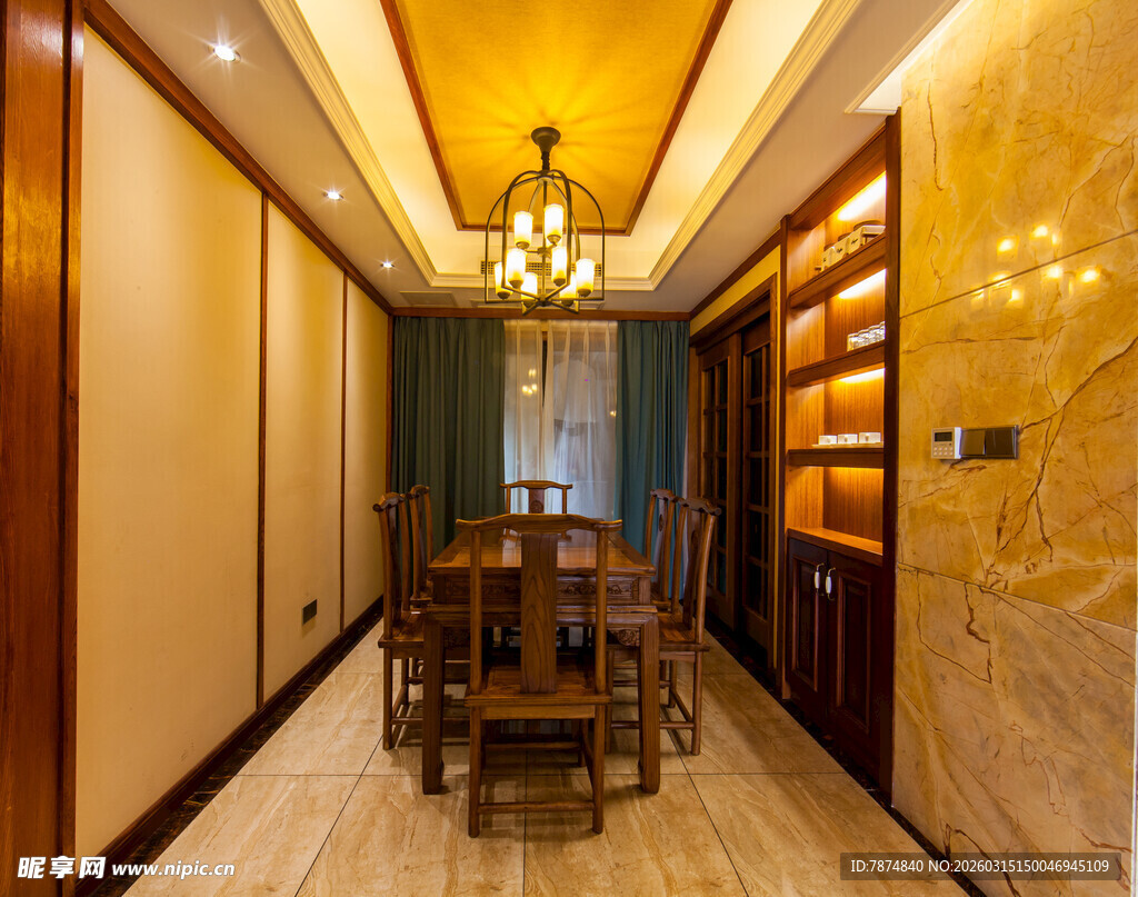 中式风格餐厅过道优雅设计