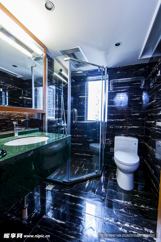 现代奢华风格的浴室空间