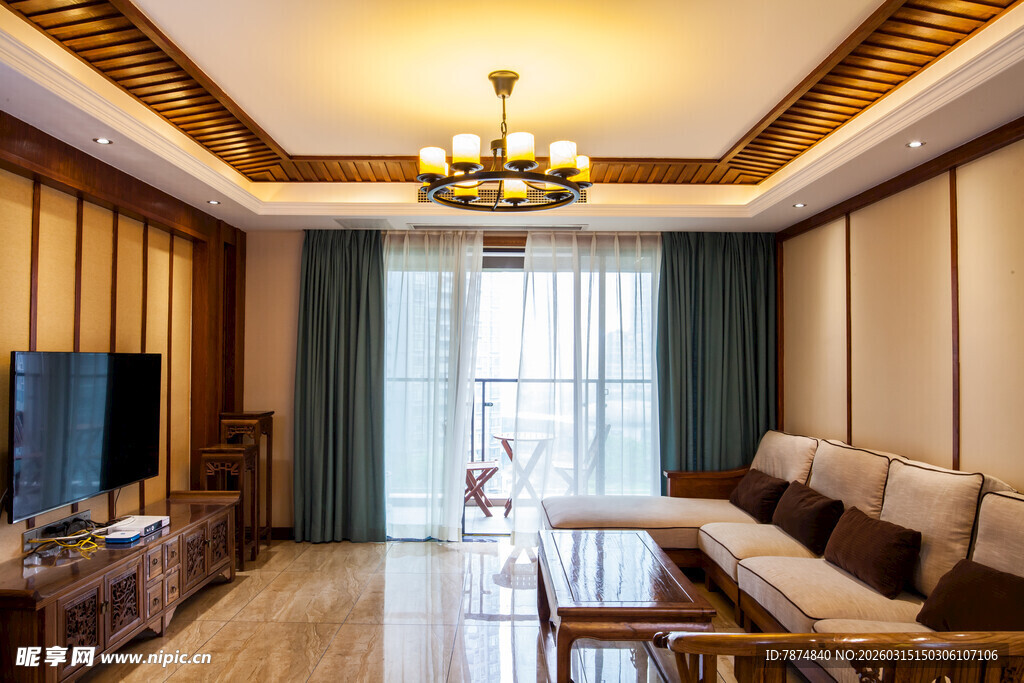 中式风格温馨客厅空间