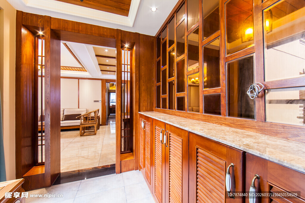 豪华木质家居橱柜展示