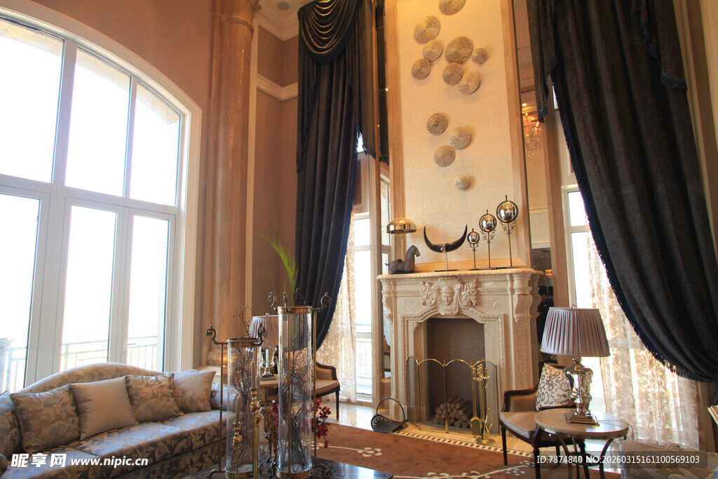 欧式奢华客厅室内景观