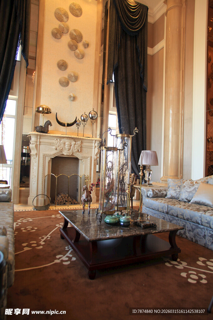 豪华欧式客厅室内场景
