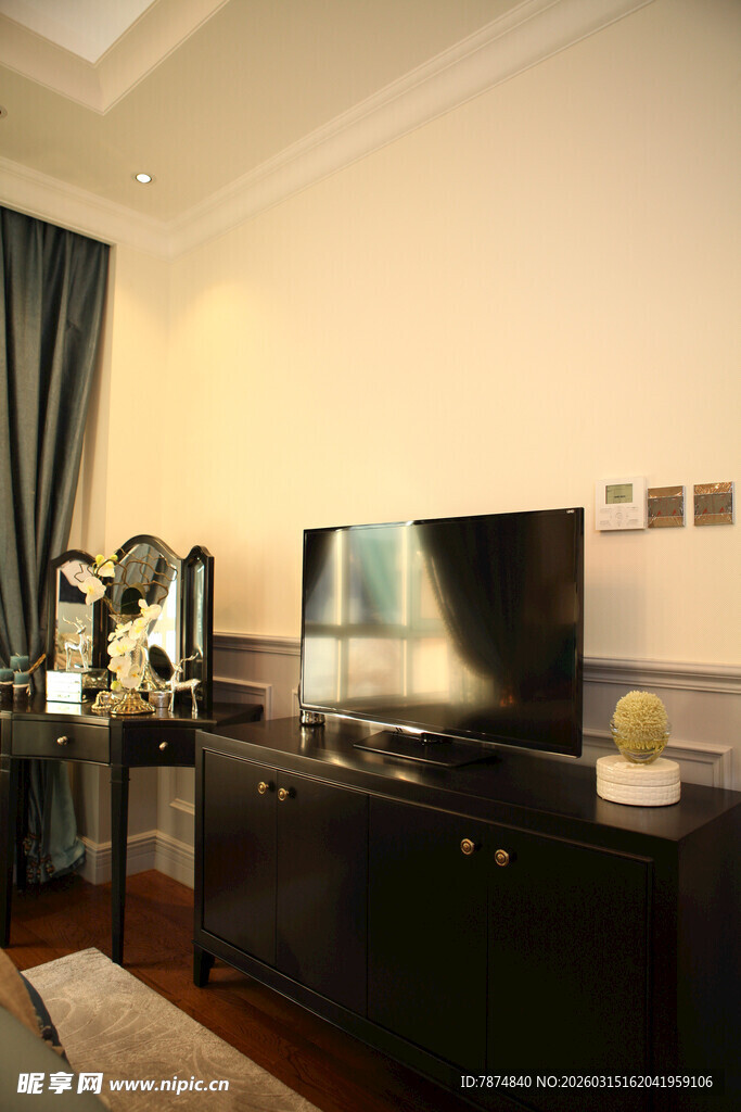 现代简约风客厅电视区域