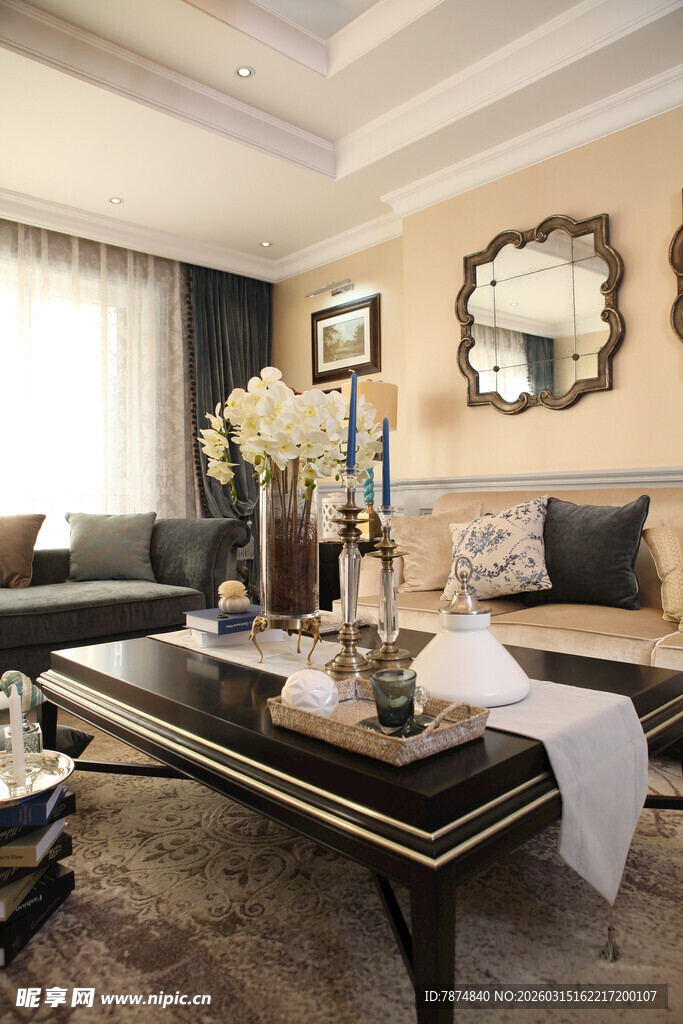 现代简约风豪华客厅一角