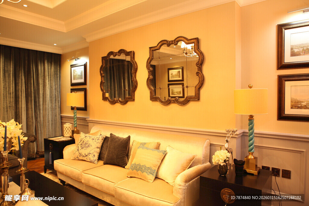 优雅温馨的客厅家居场景