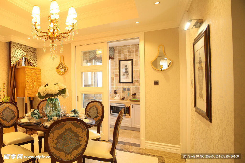 优雅奢华室内餐厅装饰