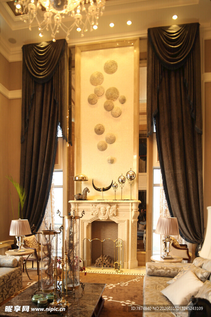 豪华欧式客厅室内装饰