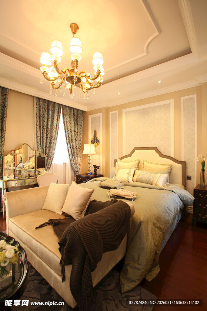 豪华欧式风格卧室展示