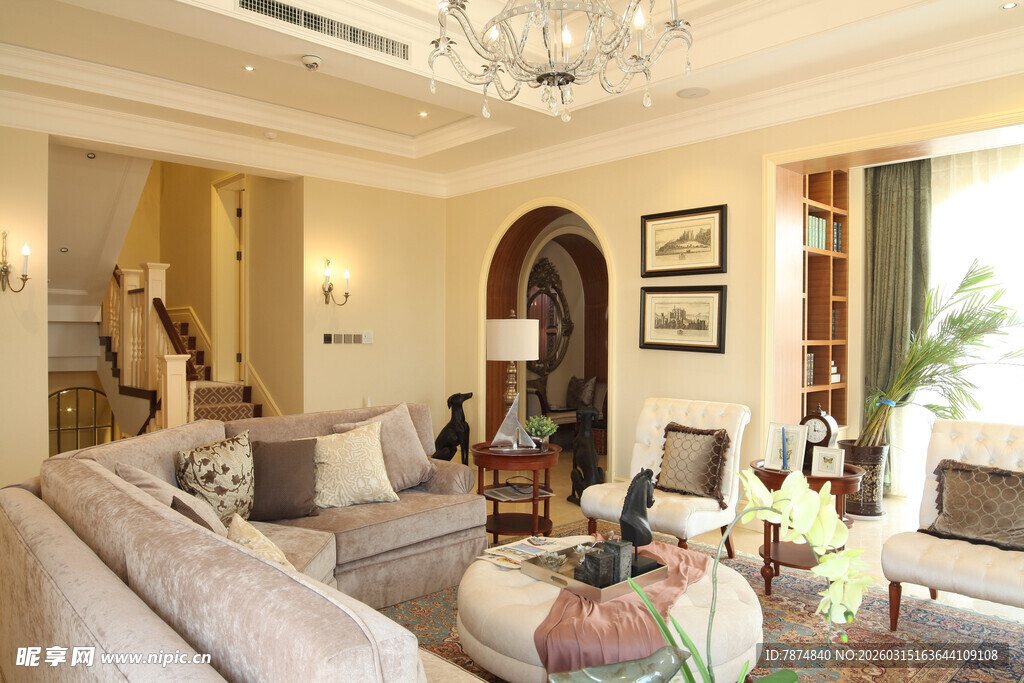 温馨典雅的客厅家居场景