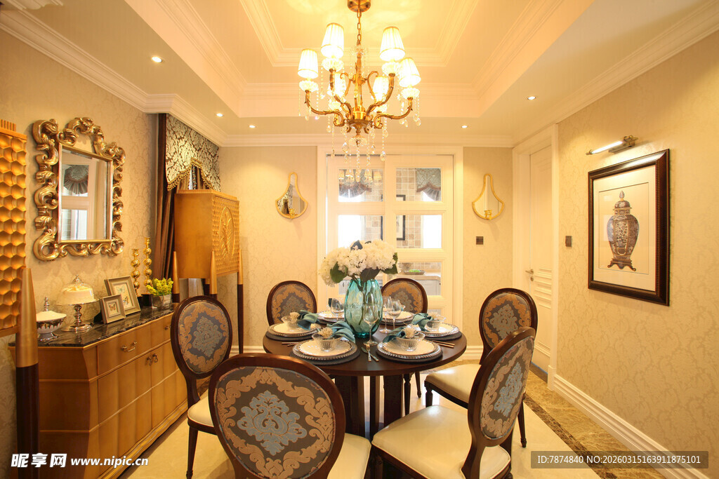 优雅温馨的餐厅室内场景