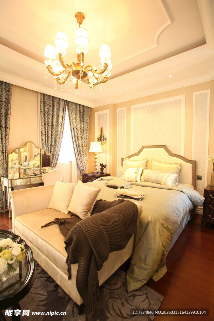 豪华欧式风格卧室展示