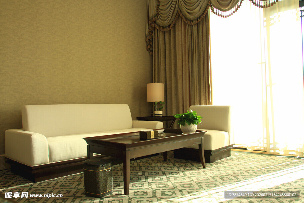 温馨简约客厅室内场景