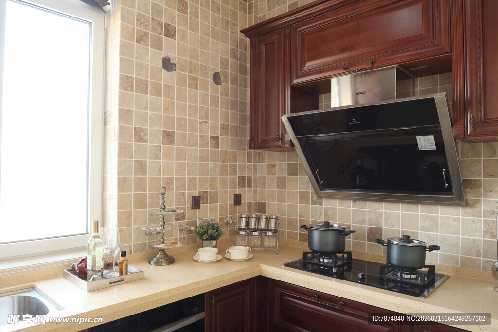 现代风格温馨厨房一角