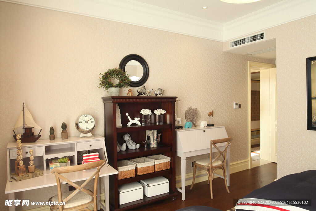 温馨复古风卧室一角