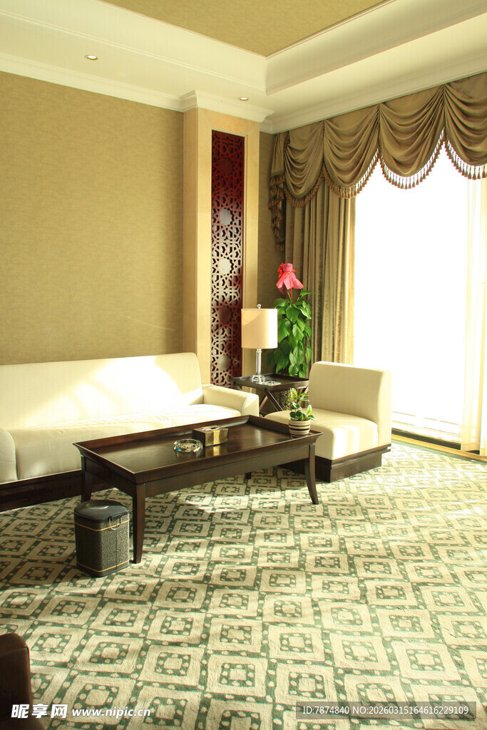 豪华典雅的室内客厅场景