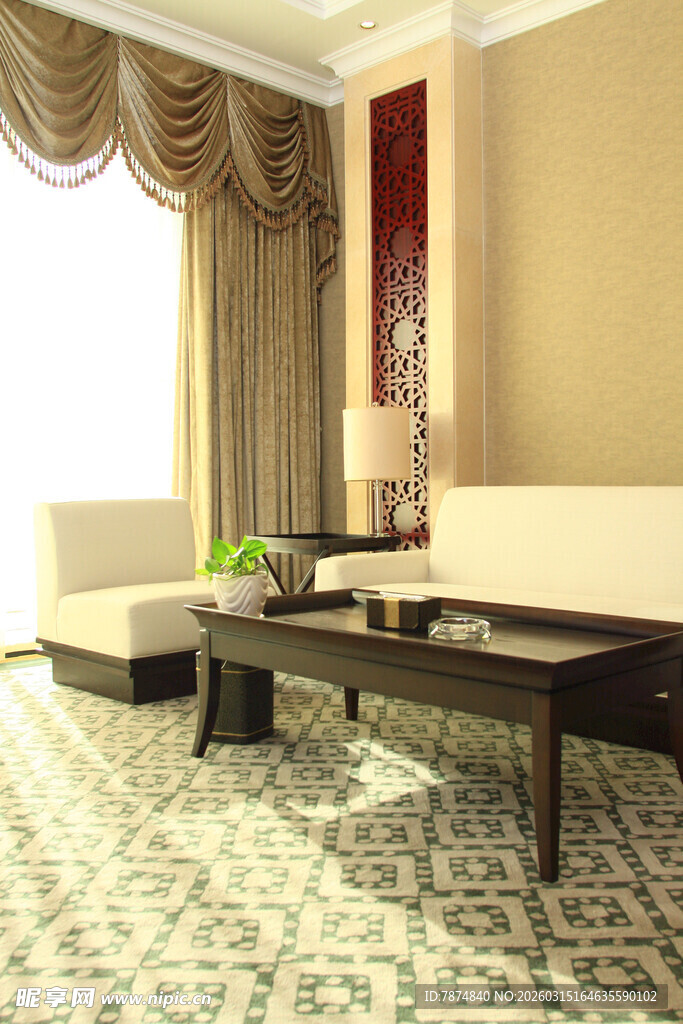 现代优雅客厅室内一角