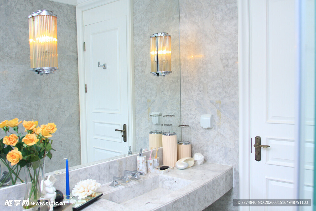 现代简约风浴室洗手台