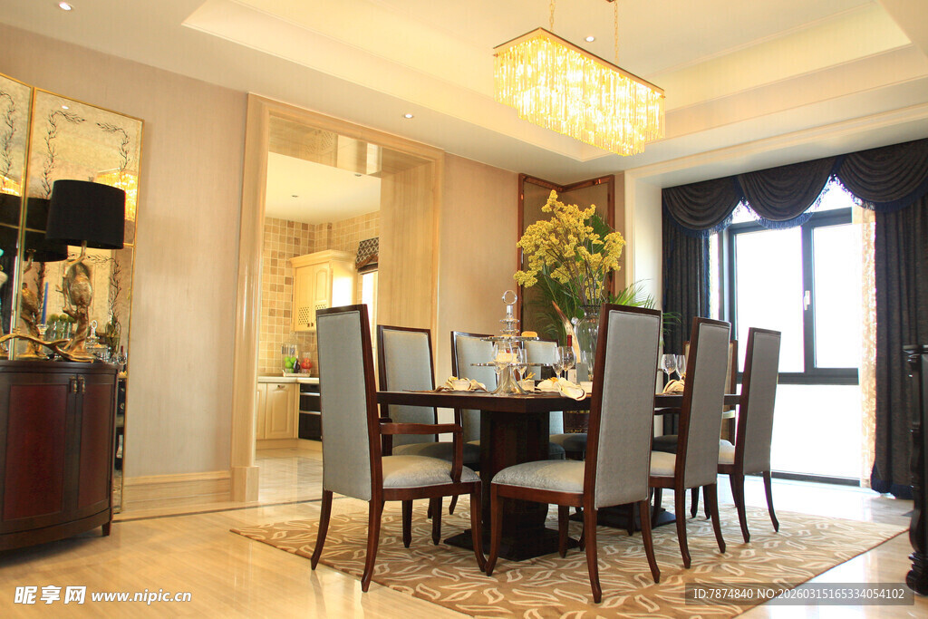 豪华现代风餐厅室内场景