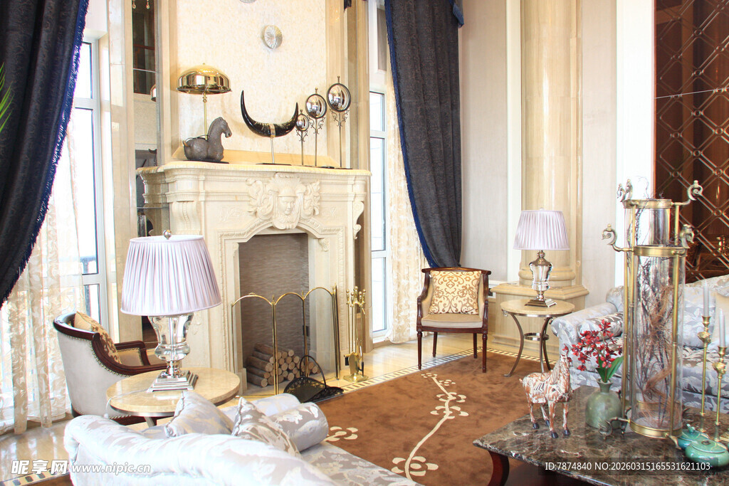 奢华欧式客厅精致场景