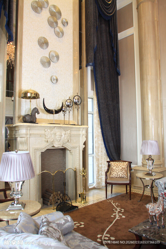 欧式古典风格优雅客厅