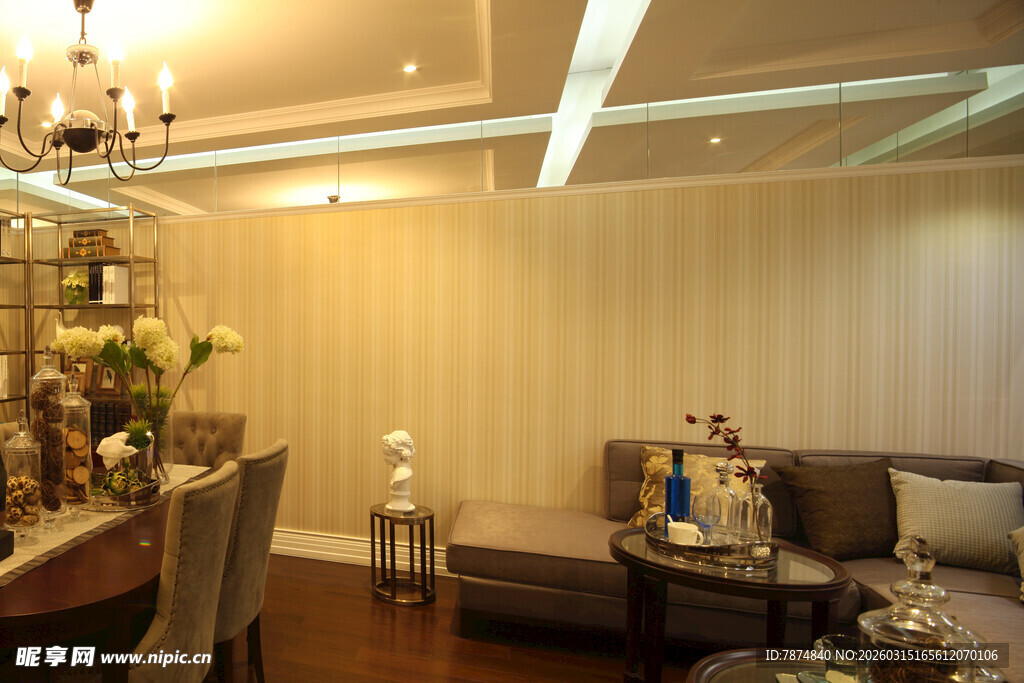 温馨雅致的客厅室内场景