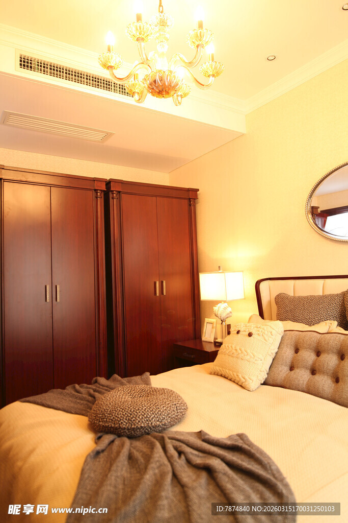 温馨奢华卧室室内场景