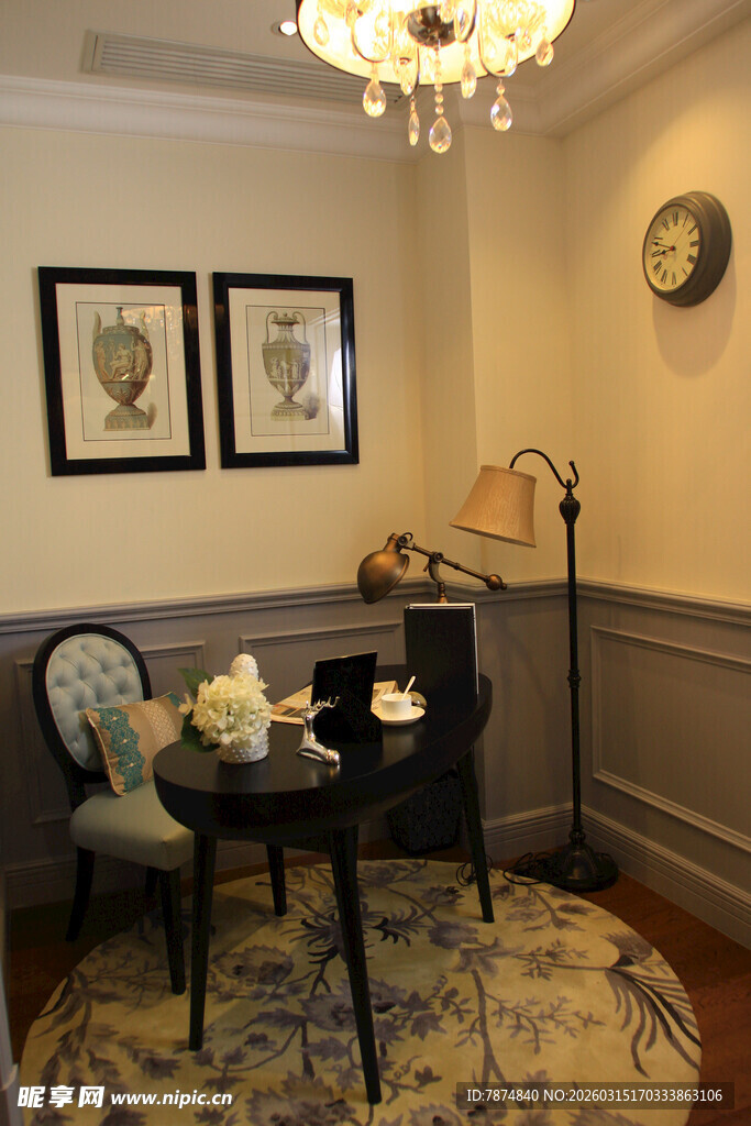 优雅复古风客厅一角