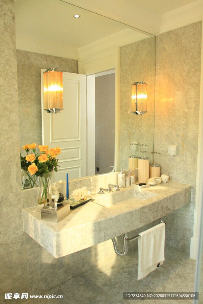 现代风格优雅浴室场景