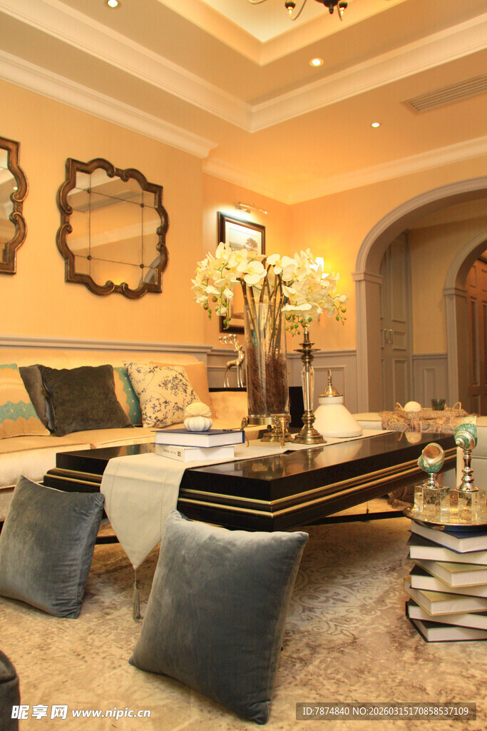 奢华现代风客厅室内场景