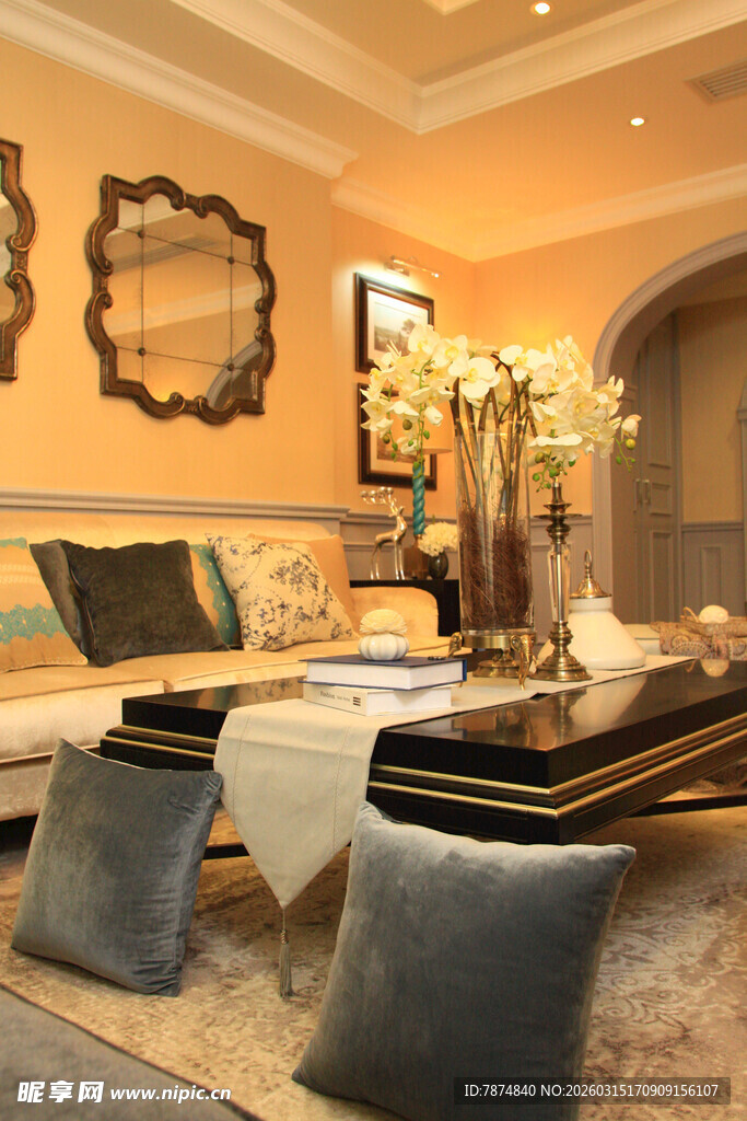 奢华客厅家居装饰展示