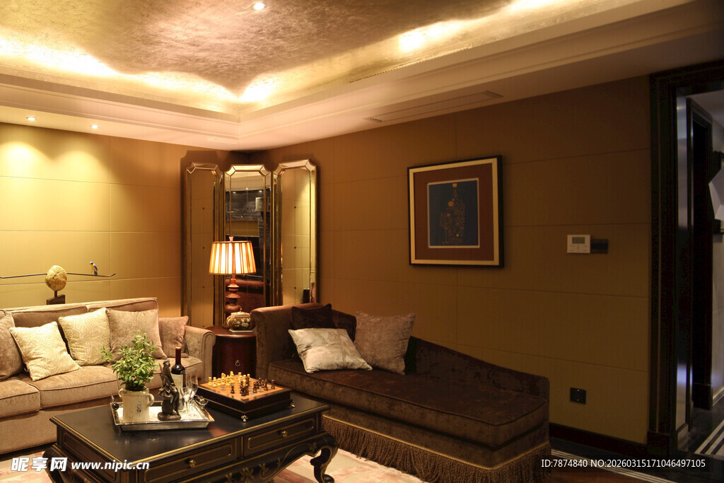 温馨舒适的客厅室内场景