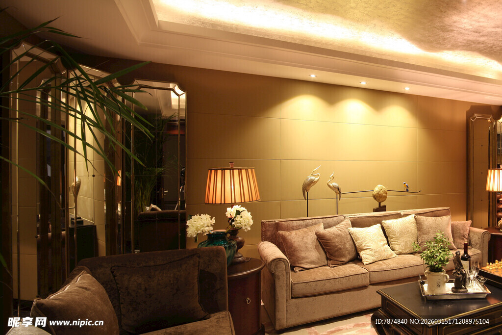 温馨典雅的客厅家居场景