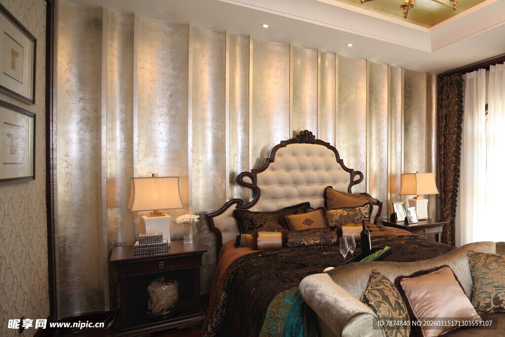 豪华卧室装饰场景展示