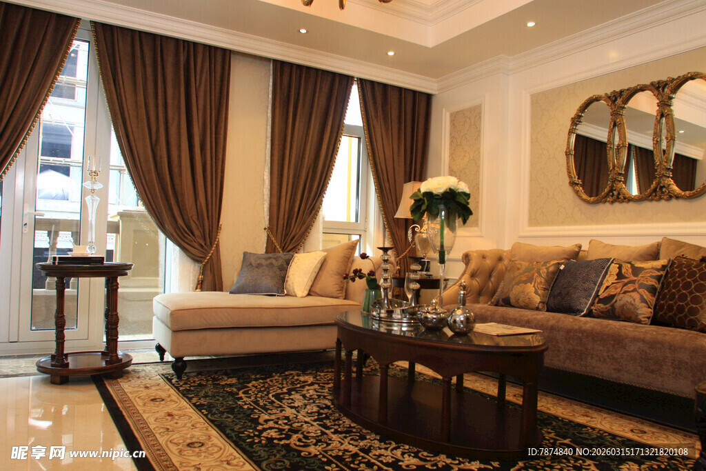 豪华现代风格客厅室内景