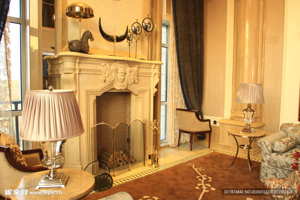 欧式典雅客厅室内景致