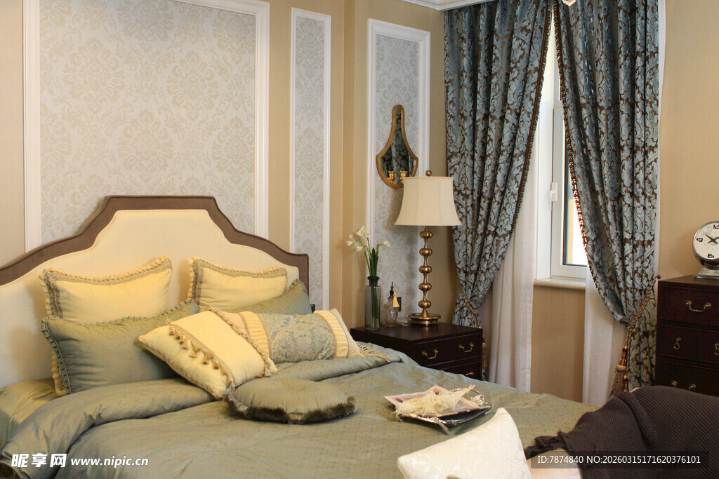 优雅欧式风格卧室场景