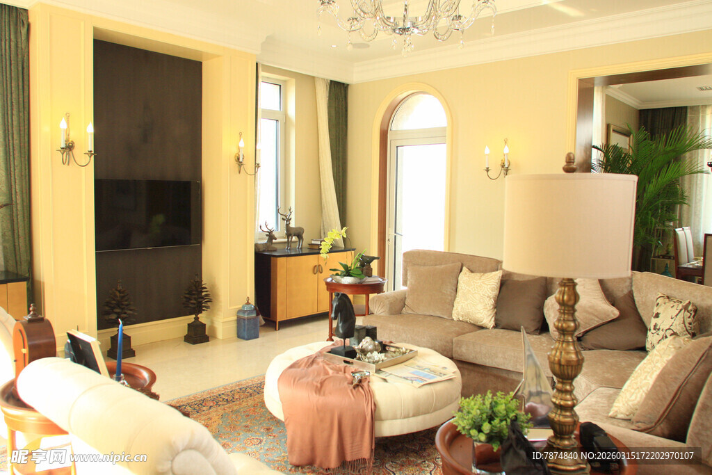 豪华欧式风格客厅展示