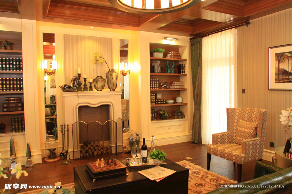 温馨典雅的客厅室内场景