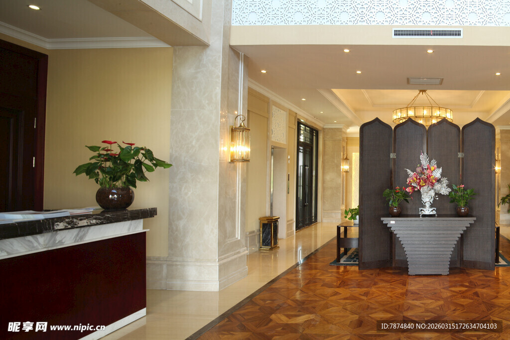 豪华典雅的室内接待空间