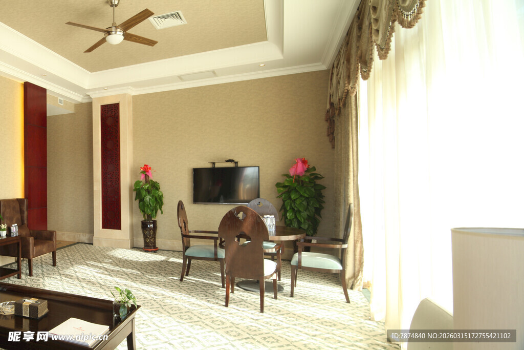 温馨典雅的客厅室内场景