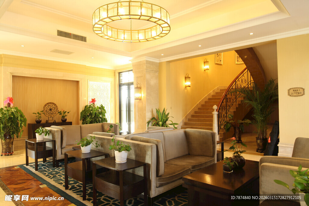 豪华客厅室内优雅装饰