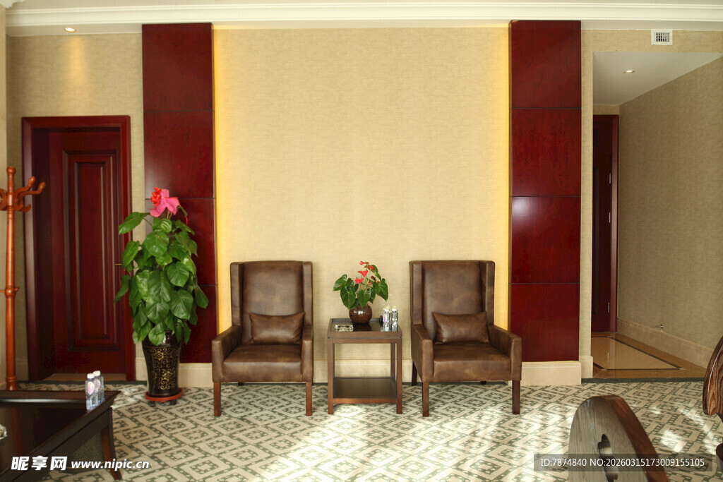 优雅中式风格室内休憩区