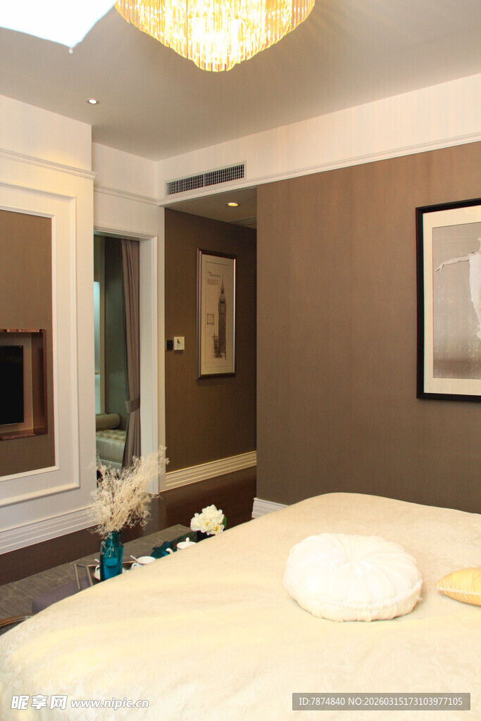 温馨卧室室内场景展示