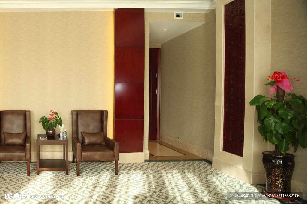 室内走廊装饰温馨场景