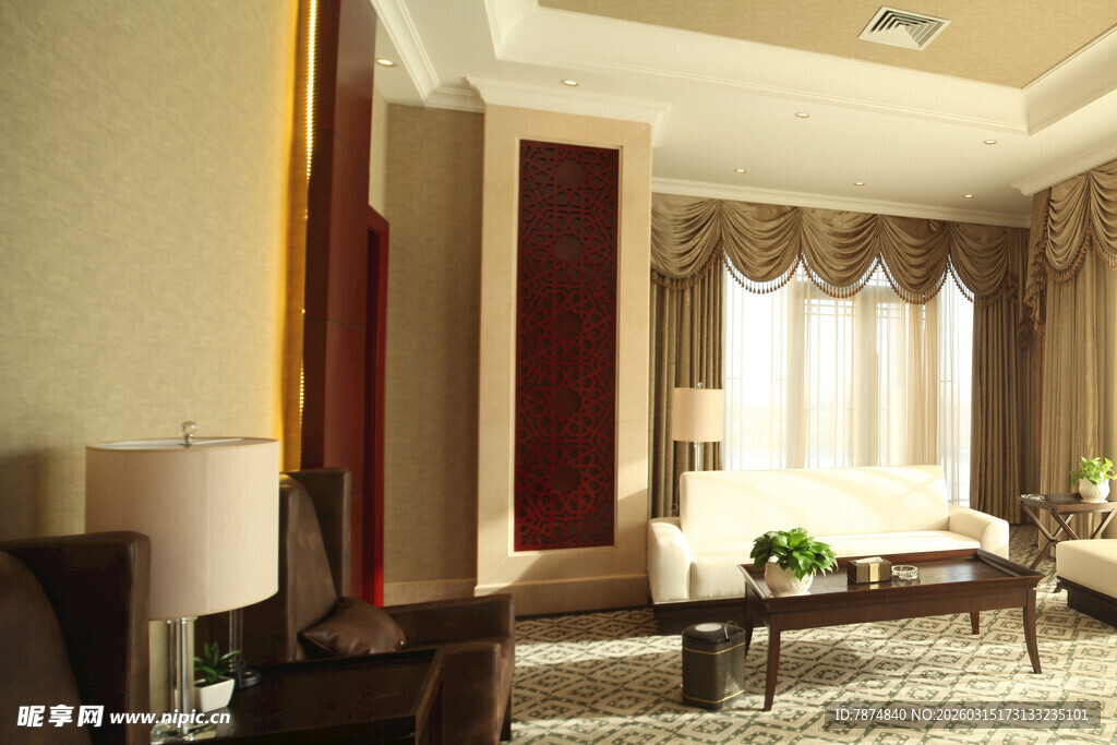 现代温馨客厅室内场景图