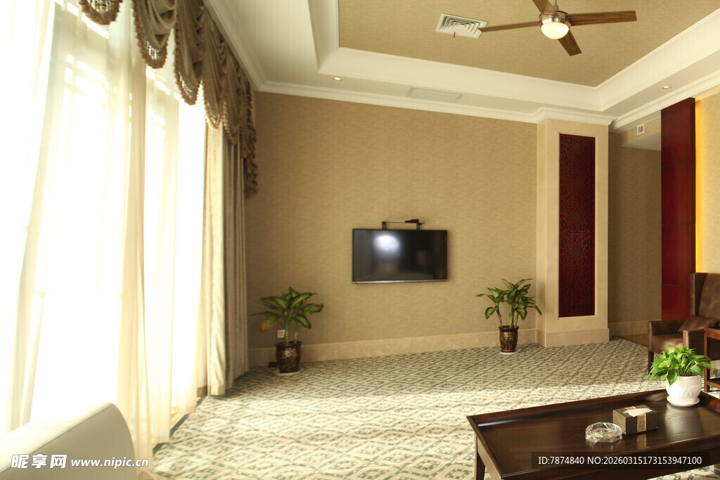 温馨现代风客厅室内景象