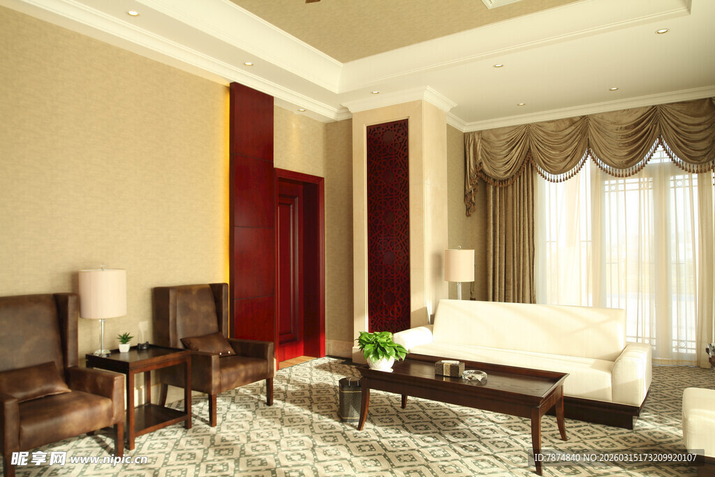 优雅温馨的客厅室内场景